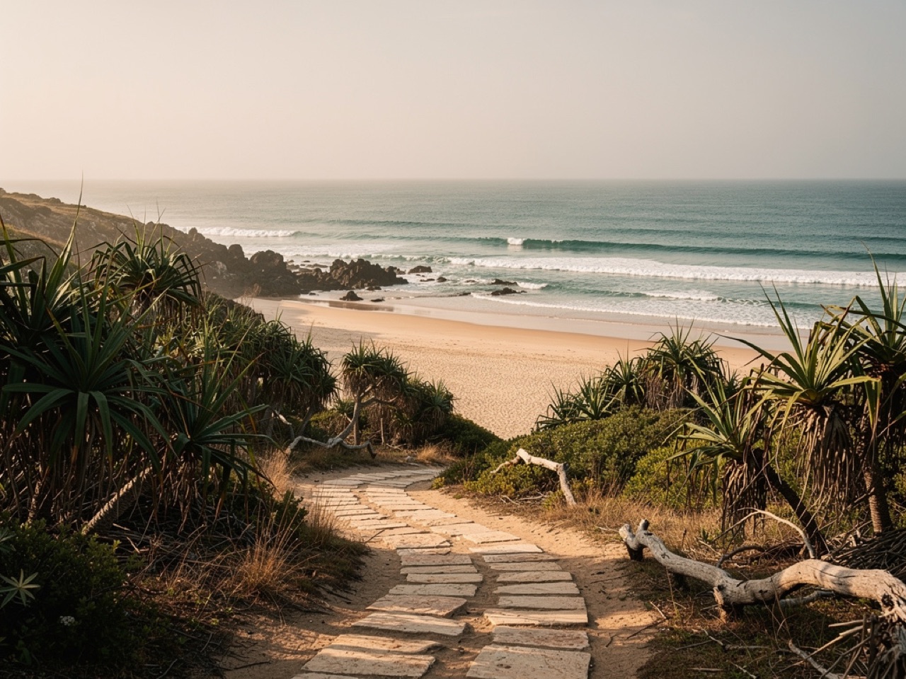 The headland walk at low tide