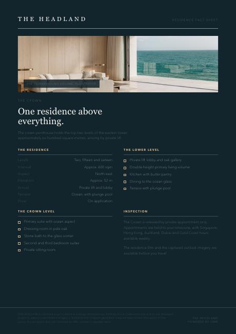 The Crown, A4 fact sheet